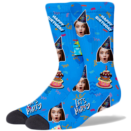 Happy Birthday Product Socks SKY BLUE